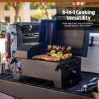 Pit Boss Tabletop Pellet Smoker, 250 Square Inch Wood Fired Pellet Grill, Onyx Series