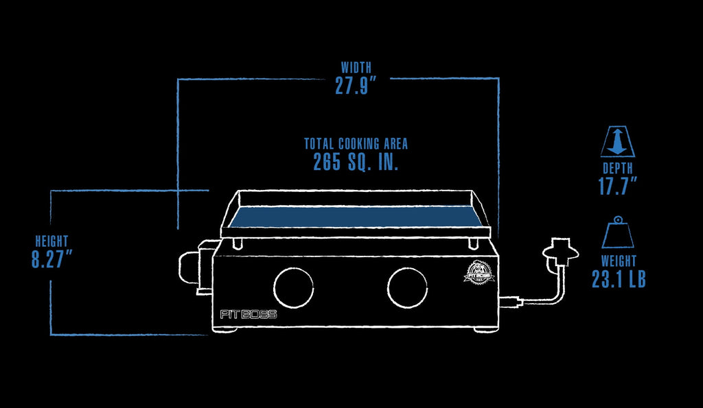 Pit Boss 2-Burner Tabletop Propane Gas Griddle with Cover