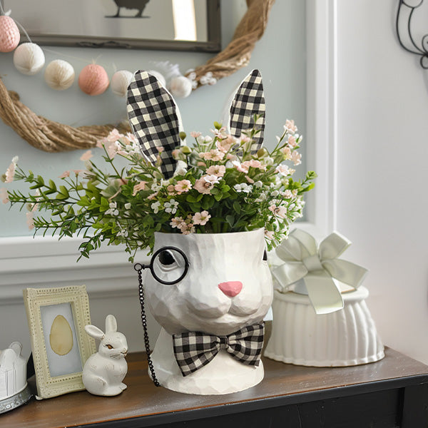 Monocle Bunny Decor Planter