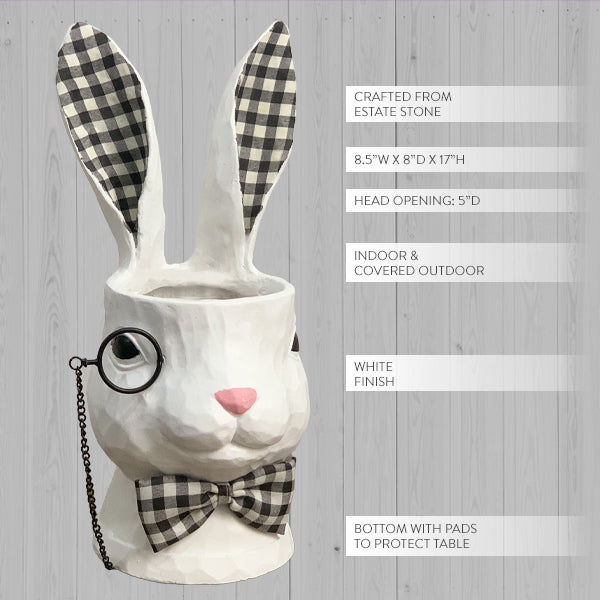 Monocle Bunny Decor Planter