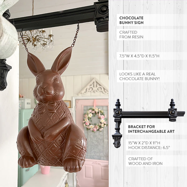 Faux Chocolate Bunny Hanging Sign | Our "Easter" Signs Of The Seasons Edition