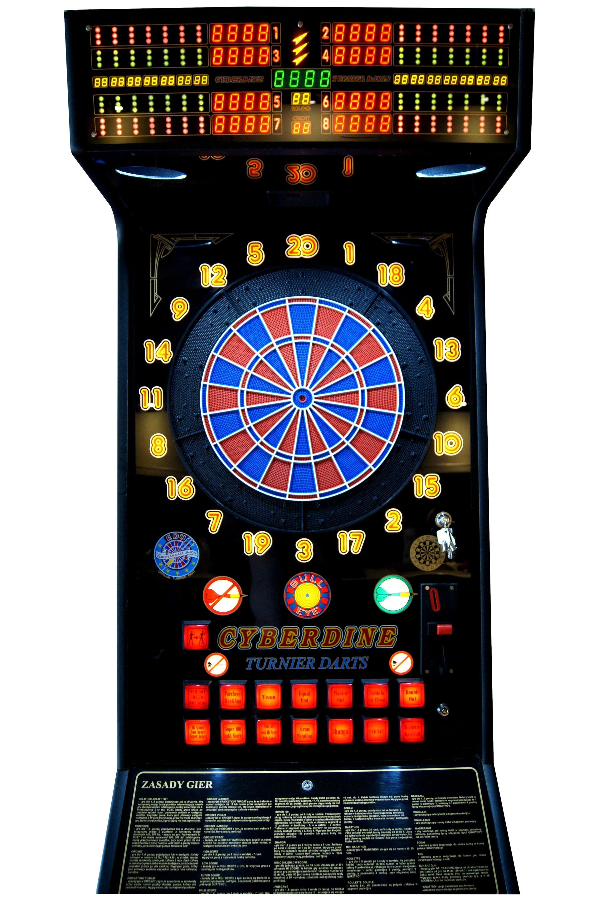 Cyberdine Dartautomat Turnier Standgerät Mit Vielfältigen Spielen Und Moderner Technik Für Bis Zu 8 Spieler