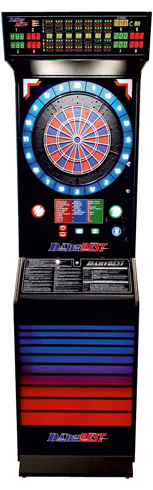 DartBest Dartautomat Standgerät Bis Zu 8 Spieler Mit Vielseitigen Spieloptionen Und Wartungsarmes Design