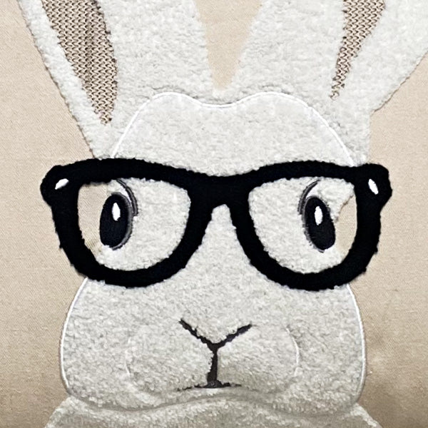 Smart Bunny Easter Throw Pillow Cover