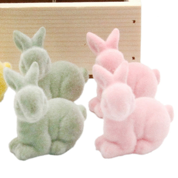 Pastel Bunny Figurines, Set of 6