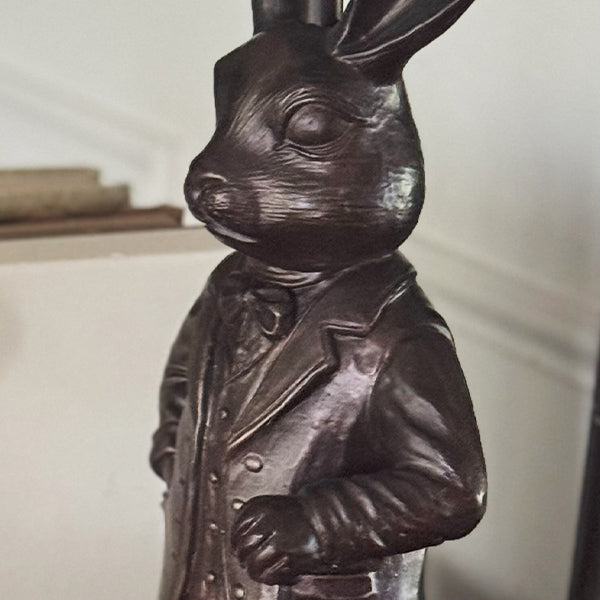 Vintage-Inspired Rabbit Couple Table Lamps, Set of 2