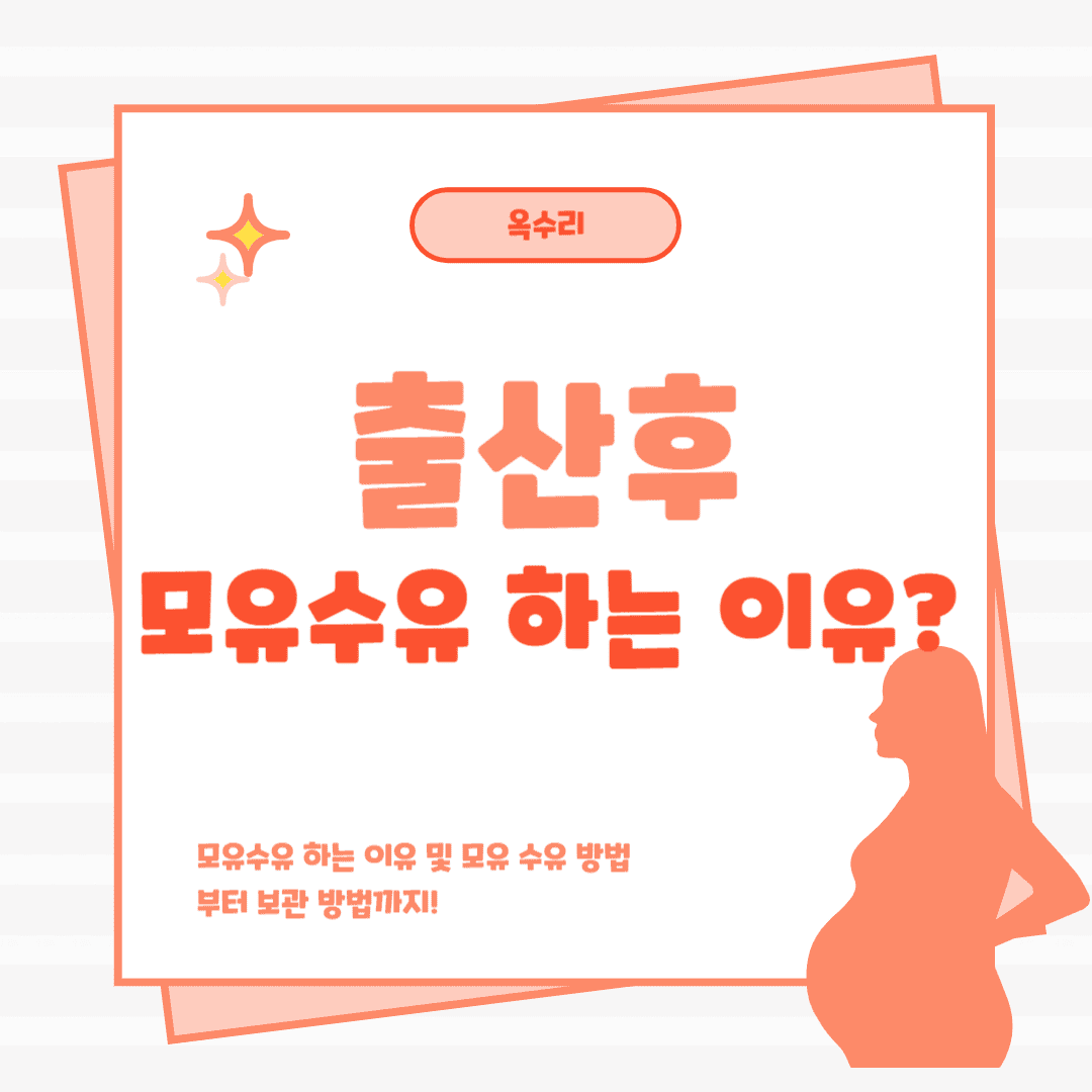 출산 후 모유수유 하는 이유